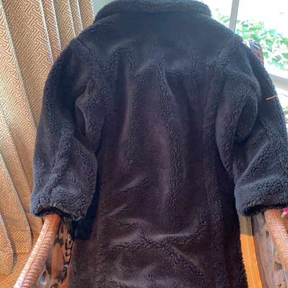 K. ZELL PARIS BLACK FAUX FUR OVERSIZED TEDDY COAT SIZE M - Picture 9 of 9